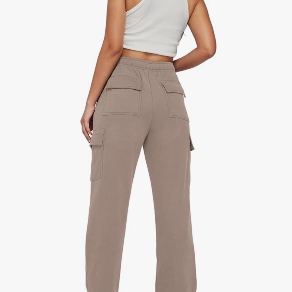 Women's Casual Tan Joggers - Picture 2 of 6